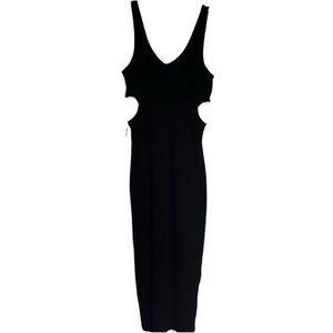 Divided Black Bodycon V-Neck Maxi Dress Night Out